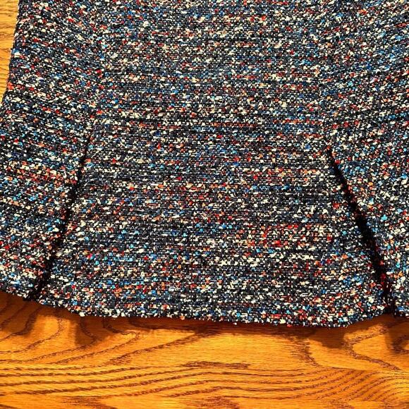 Duffield Lane Navy Confetti Tweed Ellis Top Size S - Picture 8 of 13